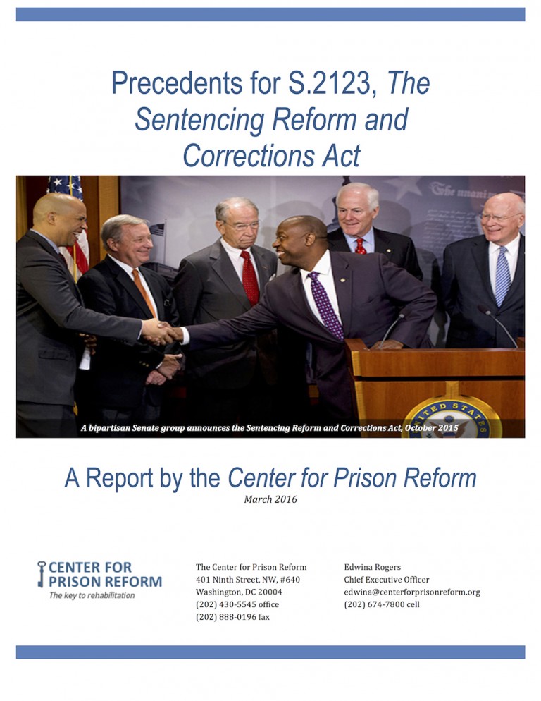 Precedents for S.2123, the Sentencing Reform and Corrections Act